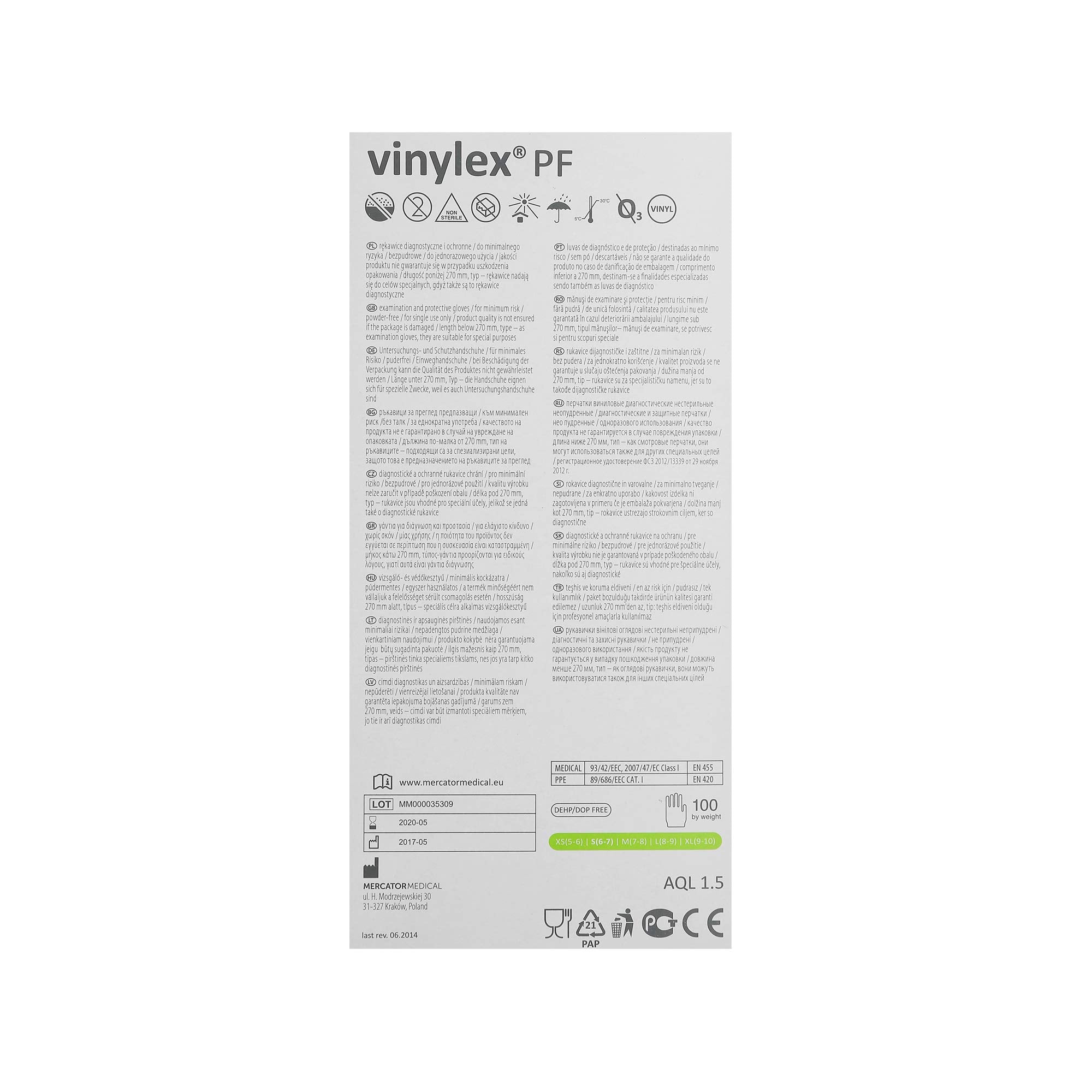 Guanti Monouso in Vinile Senza Lattice – MERCATOR VINYLEX | 100 pz