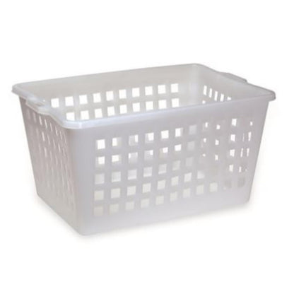 Ecoplast | Cesta Porta Pane Grande Forata, Capacità 100 Lt, Colore Neutro, 77,5x53,5x40, Made in Italy