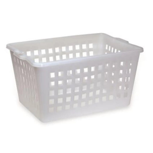 Ecoplast | Cesta Porta Pane Grande Forata, Capacità 100 Lt, Colore Neutro, 77,5x53,5x40, Made in Italy