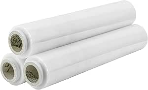 FercasaShop® Transparent Stretch Film for Packaging, Shipping and Moving, H 50 cm x 23 microns, 2.2 kg, Industrial Use