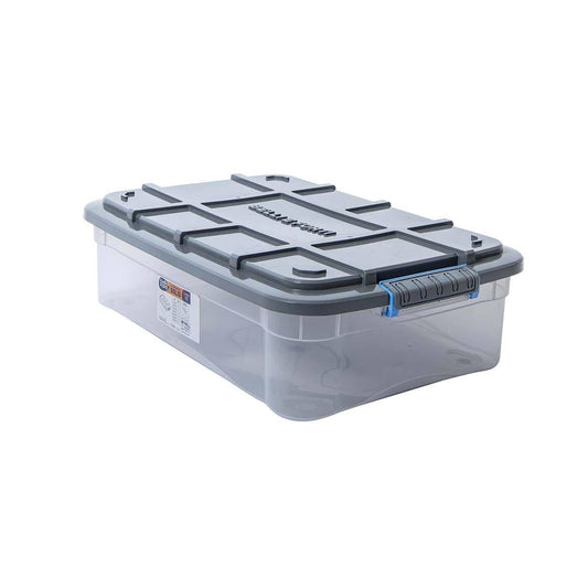 Extra Strong Cargo Storage Box: Durable space-saving box, ideal as a storage container for the living room and bedroom. Multipurpose, 20 liter capacity, dimensions 58 x 38.5 x 15 cm.
