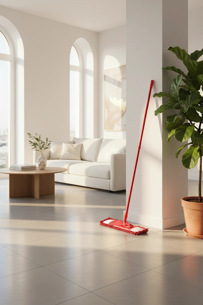 Scopa Mop Microfibra Manico Telescopico 88-130cm Lavabile