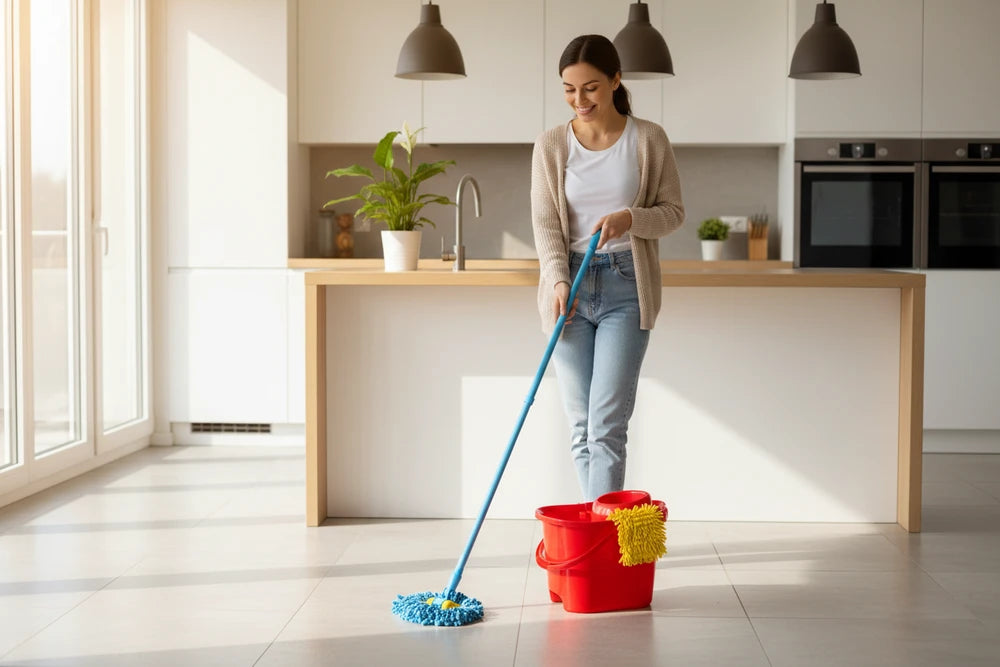 Fercasashop - 15-liter plastic wringer bucket with 15-liter wringer