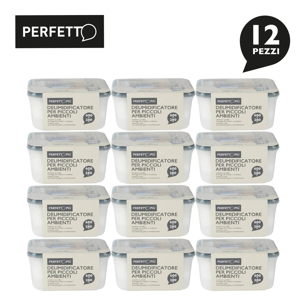 Deumidificatore Perfetto Più per Piccoli Ambienti Neutro – 12 Pezzi, 2 Formati
