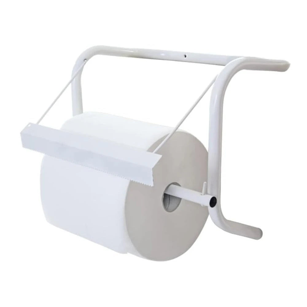 Industrial Wall-Mounted Paper Roll Holder with Paper Cutter