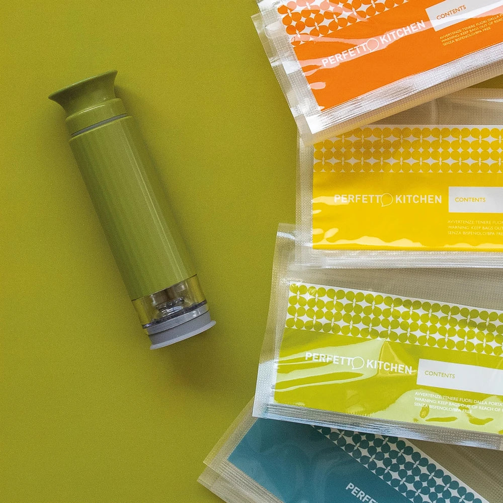 Kit de mise sous vide - 8 sacs + pompe manuelle - Collection Frescovuoto