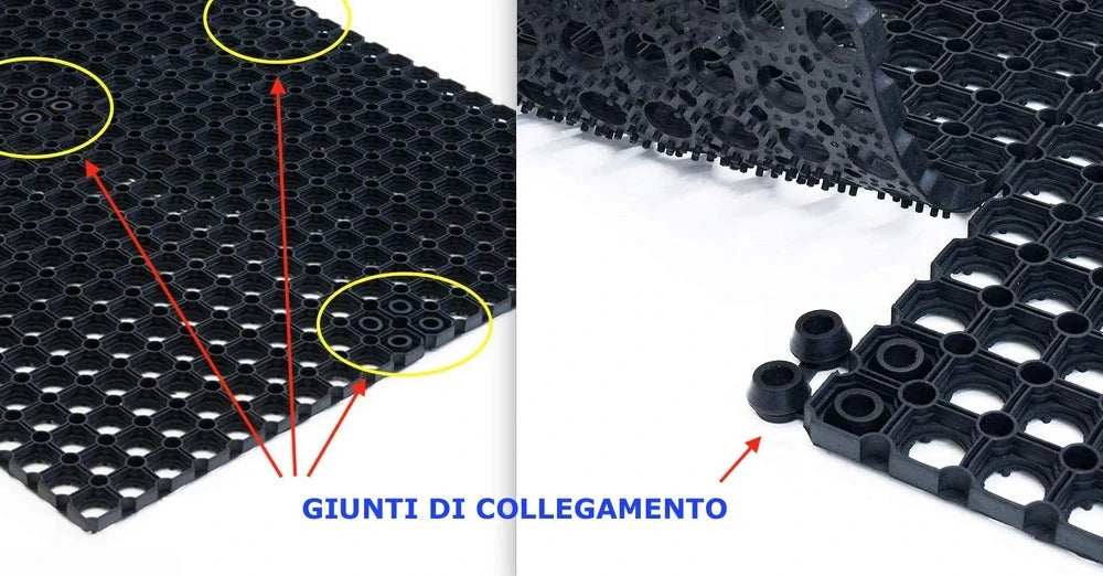 Zerbino Gomma Antiscivolo 16mm Componibile 3 Misure