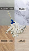 3-piece replacement kit for professional cotton mop with band, 400g, + 1 mop clip, white