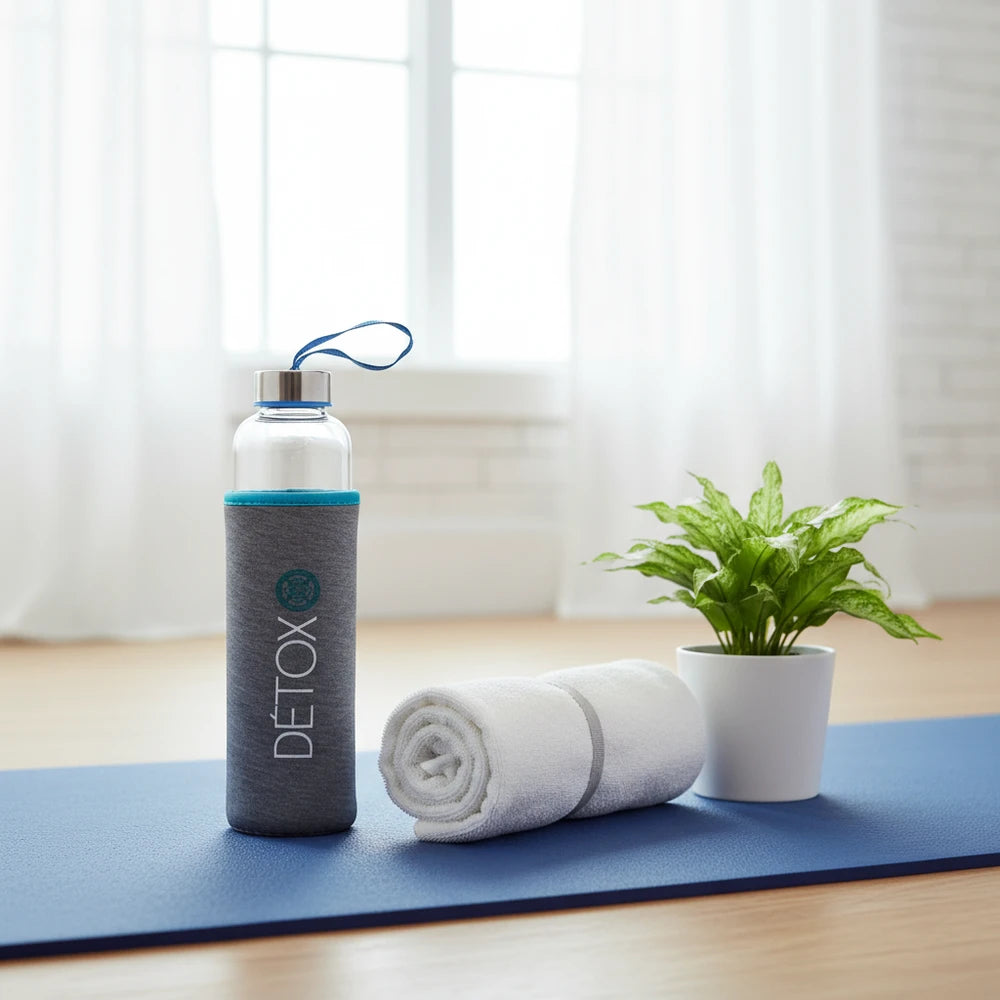 Borracce in Vetro 600ml con Custodia Termica Set 3 Pz