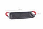 Euronovità EN-22134 Grill Pan, Stone, Black, 36x24x3 cm