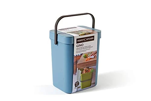 Poubelle suspendue Gino Avio 5L - Poubelle de cuisine bio avec couvercle