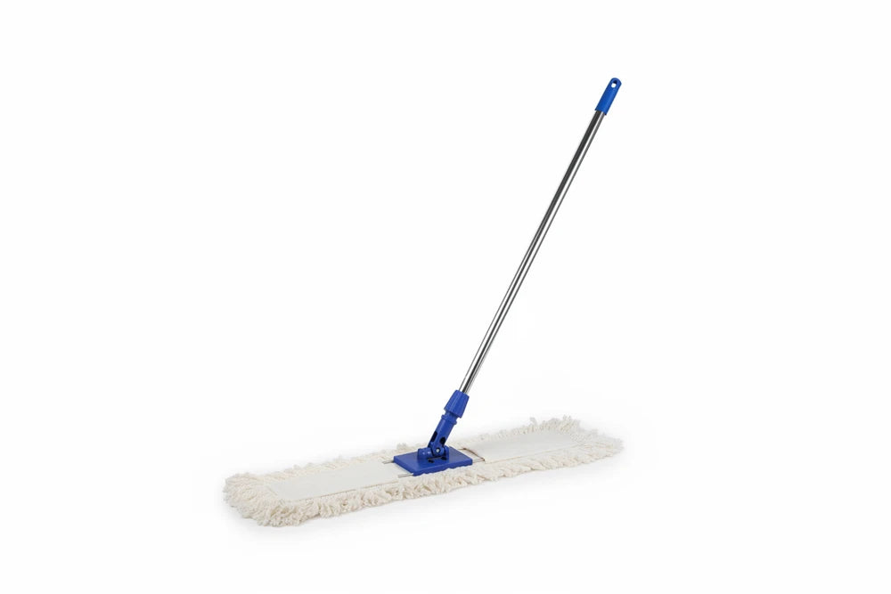 Scopa Industriale a Frange Cotone 80cm con Manico Alluminio 140cm