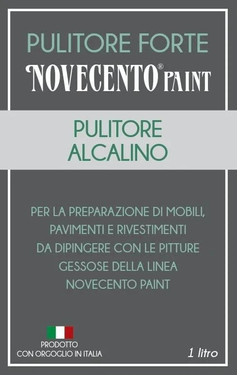 Novecento Paint Nettoyant Alcalin Puissant 1L - Dégraissant Professionnel Concentré pour la Préparation des Surfaces