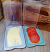 Set 4 Contenitori Salumi Formaggi 25x17cm Impilabili