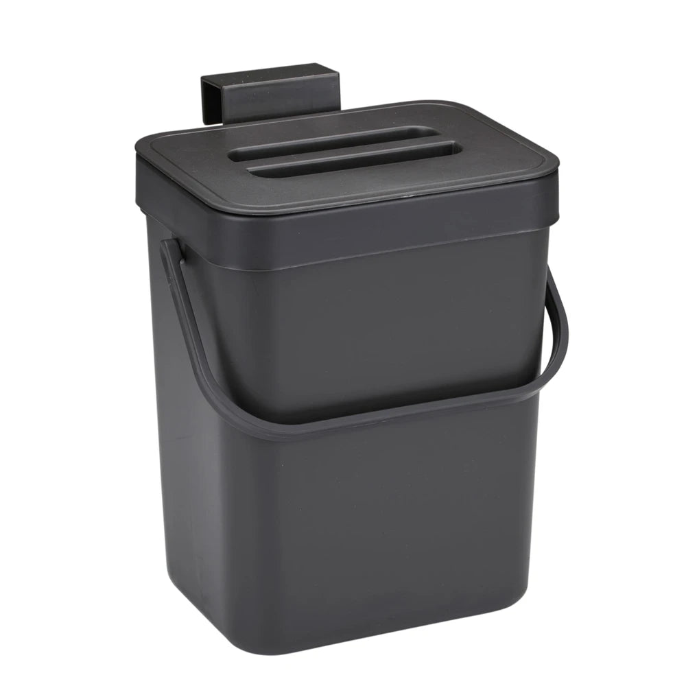 Poubelle suspendue Gino Avio 5L - Poubelle de cuisine bio avec couvercle