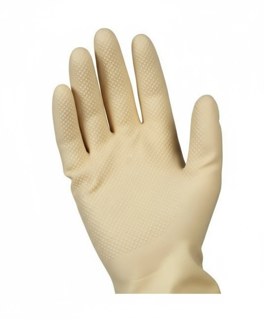 Gants en latex satiné pour peaux sensibles - Antidérapants - Usage domestique