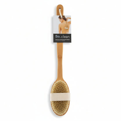 Back Brush with Natural Bristles and Wooden Handle, 1 piece