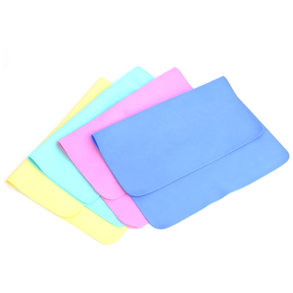 4 pz panno di pulizia in PVC, 30 x 40 cm strofinacci cucina professionale auto dettagli telo per asciugatura lucidatura lucidatura ceretta pulizia