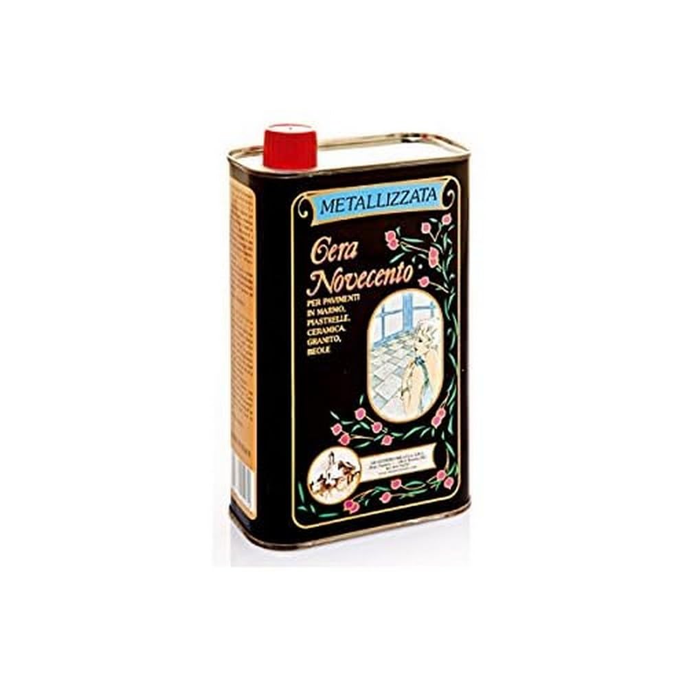 Cera Metallizzata Novecento Auto-Lucidante 1L - Protettiva per Pavimenti Marmo, Granito e Ceramica