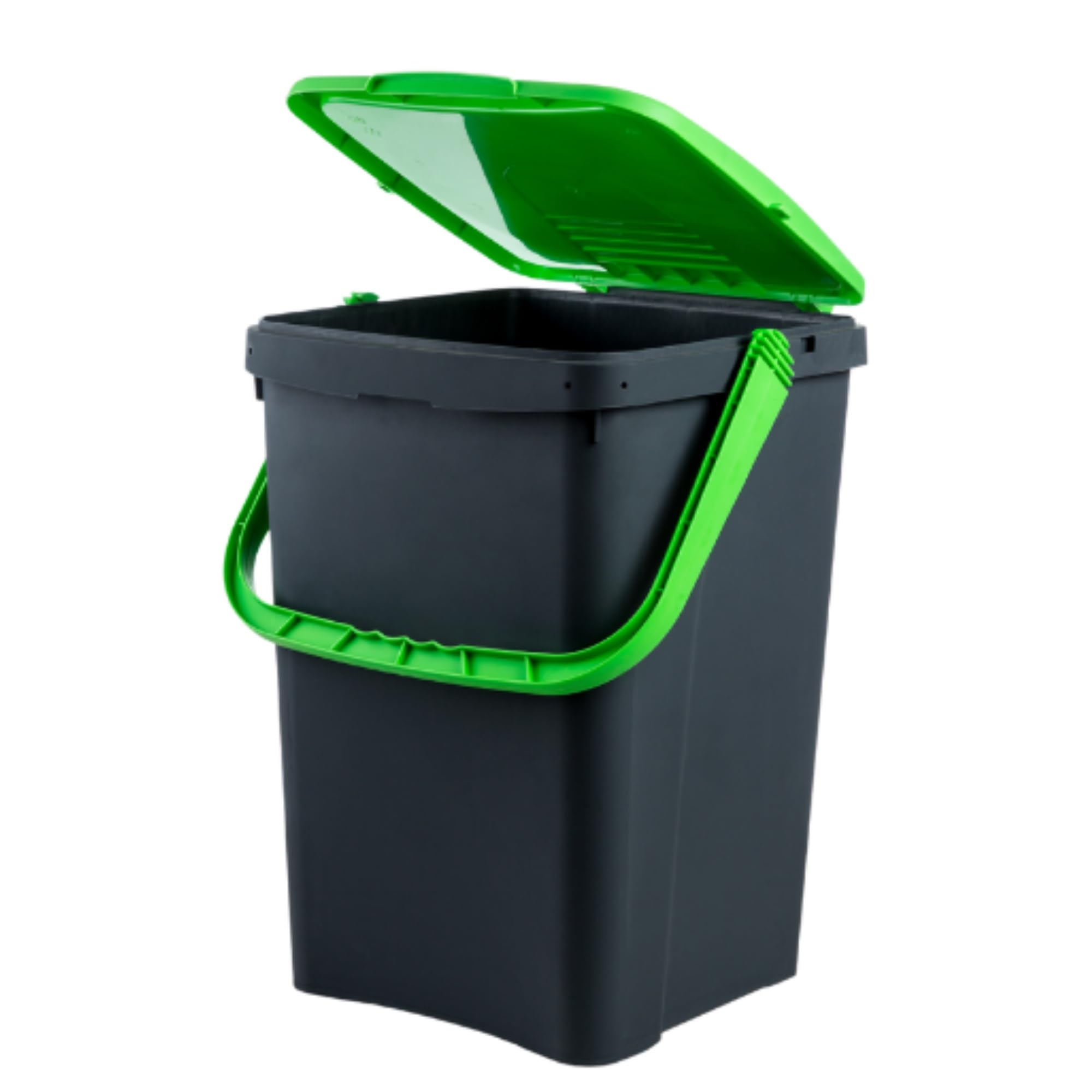 Poubelle de tri sélectif, ouverture type livre, flexible et indéformable, résistante à toutes les températures, idéale pour l'intérieur et l'extérieur, capacité 50 L, fabriquée en Italie