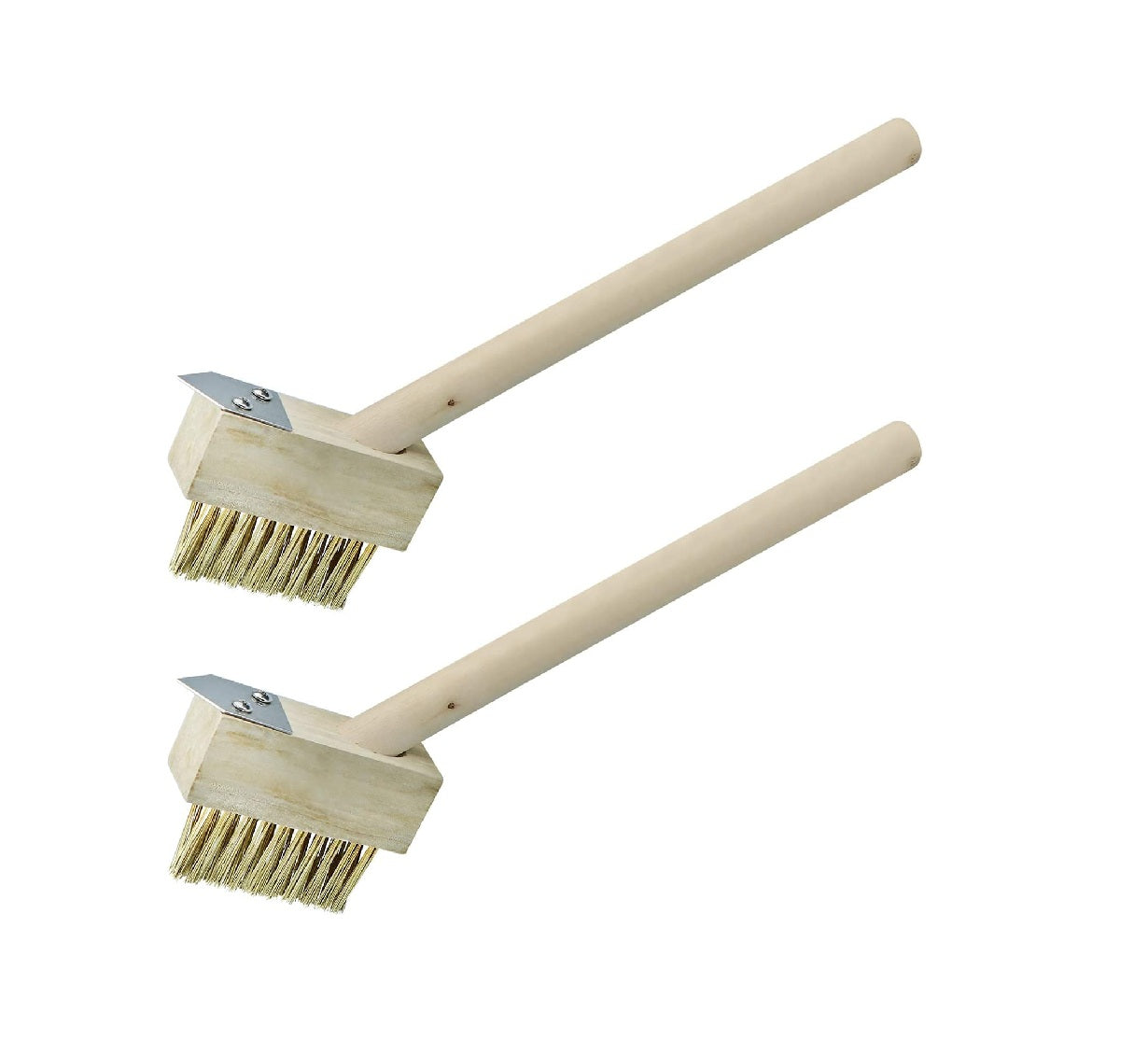 FOFO' STEEL WIRE GARDEN GROUT BRUSH FOR REMOVING WEEDS AND MOSS with 36 CM WOODEN HANDLE, PACK OF 2