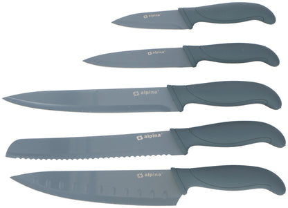 Set 5 Coltelli Professionali Alpina in Acciaio Inox - Completo da Cucina