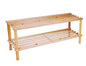 Lifetime Garden 2-Tier Wooden Shoe Rack