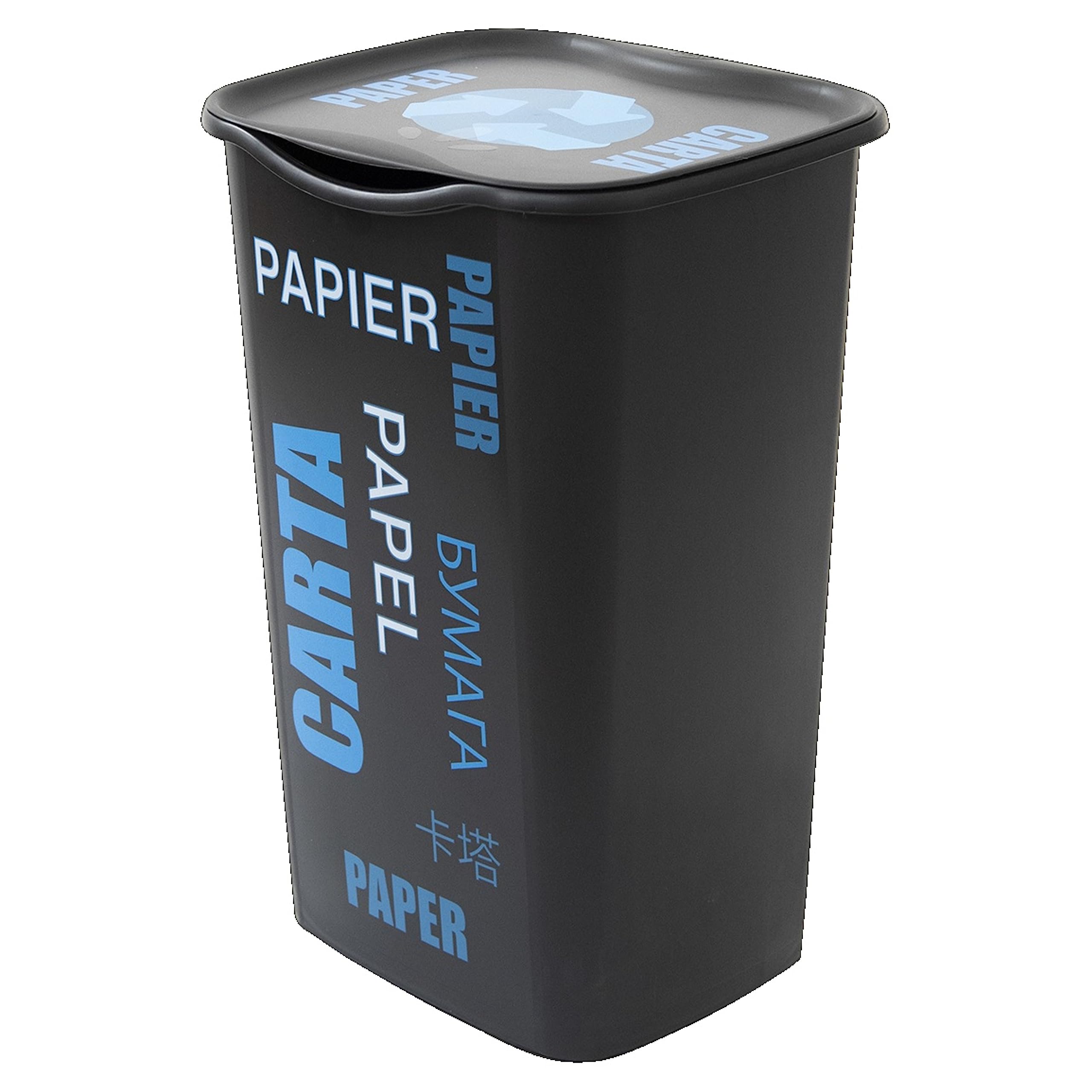 Poubelle sans marque pour le tri sélectif des déchets recyclables, capacité 50 litres