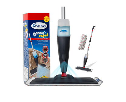 Scopa Lavapavimenti a Spruzzo con Panno Microfibra - Mop Spray Leggero in Alluminio