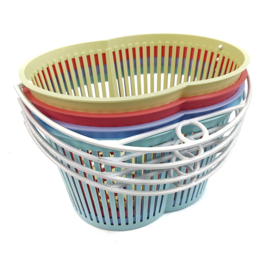 Portamollette da Bucato, Cestino Portamollette per Stendibiancheria in Colori Assortiti Lavanda/Rosa/Azzurro/Verde, Made in Italy, 1 unità