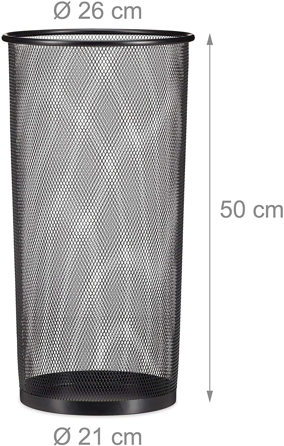 PORTA OMBRELLO,PORTA BASTONI,CESTINO MULTIFUNZIONE IN FILO METALLICO Ø 26 CM. H 50 CM.