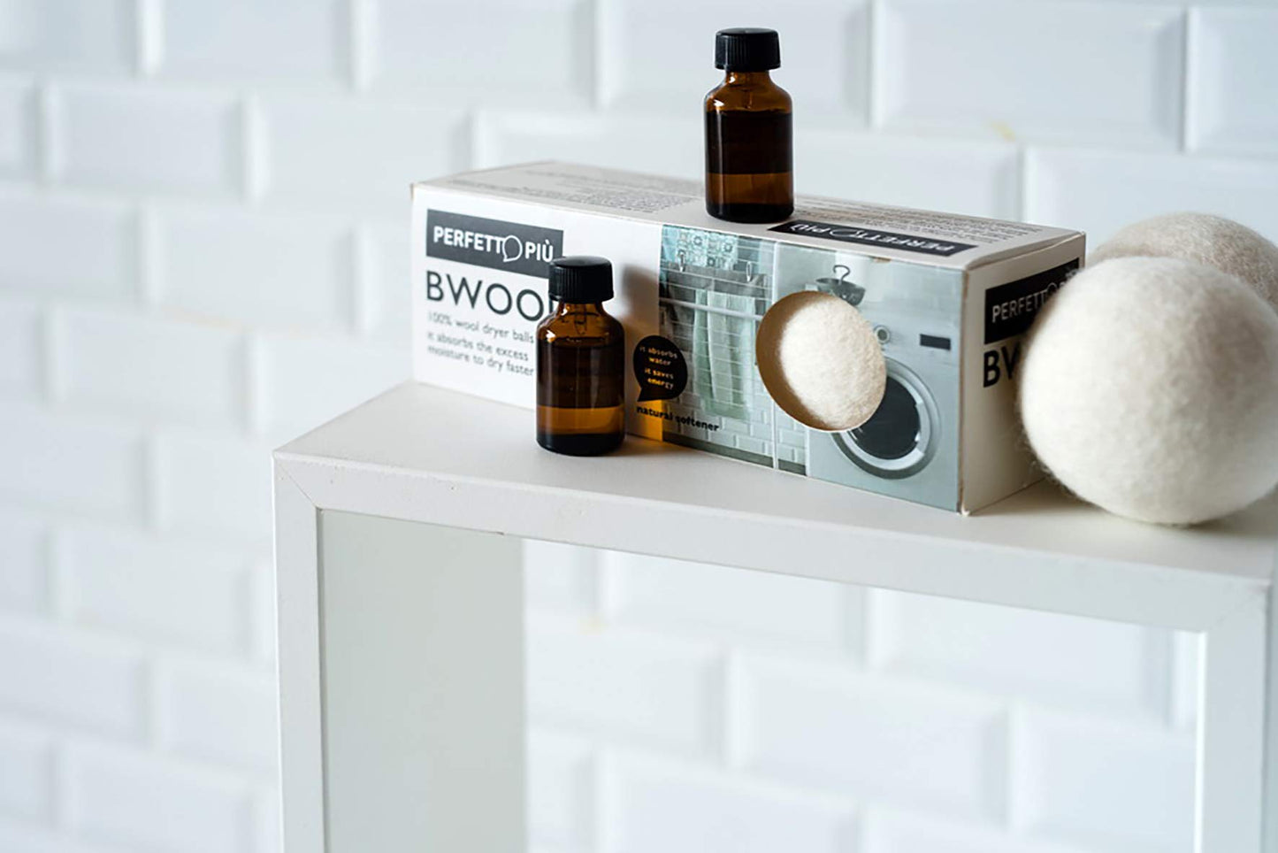 Perfect Plus Bwool Dryer Ball, 100% New Zealand Wool, Multicoloured, 7x7x7 cm