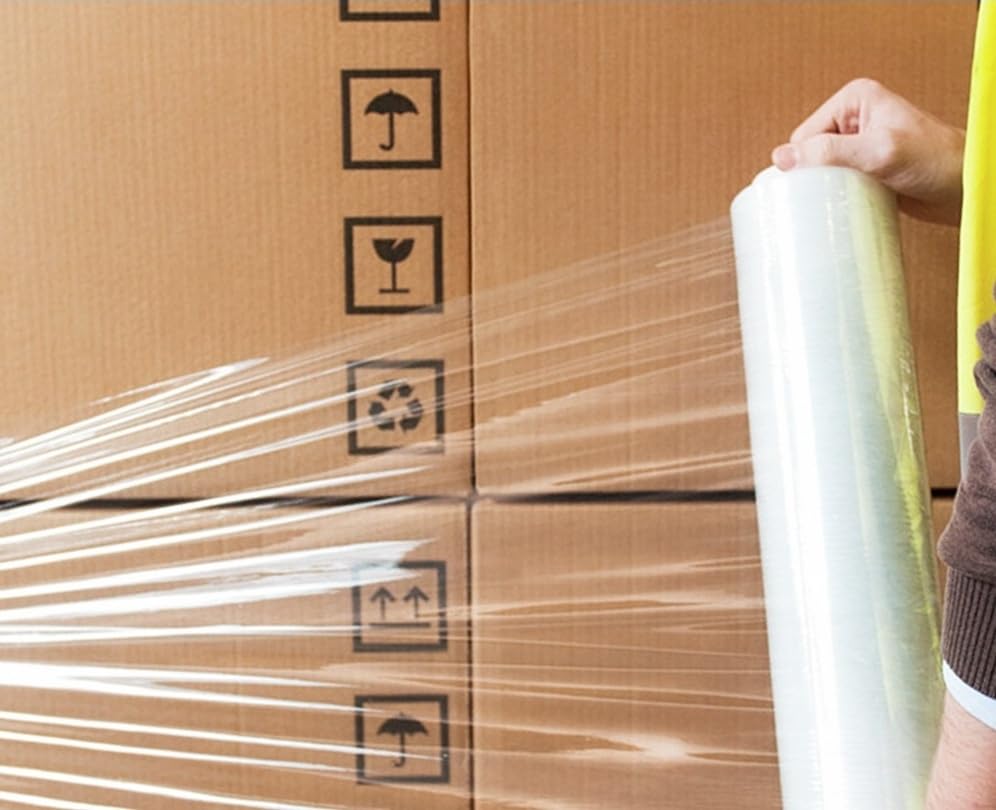 FercasaShop® Transparent Stretch Film for Packaging, Shipping and Moving, H 50 cm x 23 microns, 2.2 kg, Industrial Use
