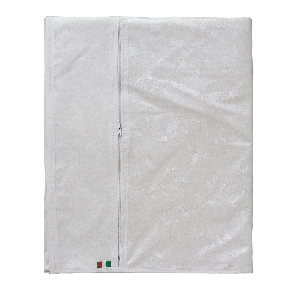 FercasaShop Telo Coprilavatrice in PVC Impermeabile 60x60x80 cm con Cerniera Frontale, Copertura Antipolvere per Lavatrice e Asciugatrice a Carica Frontale, Bianco
