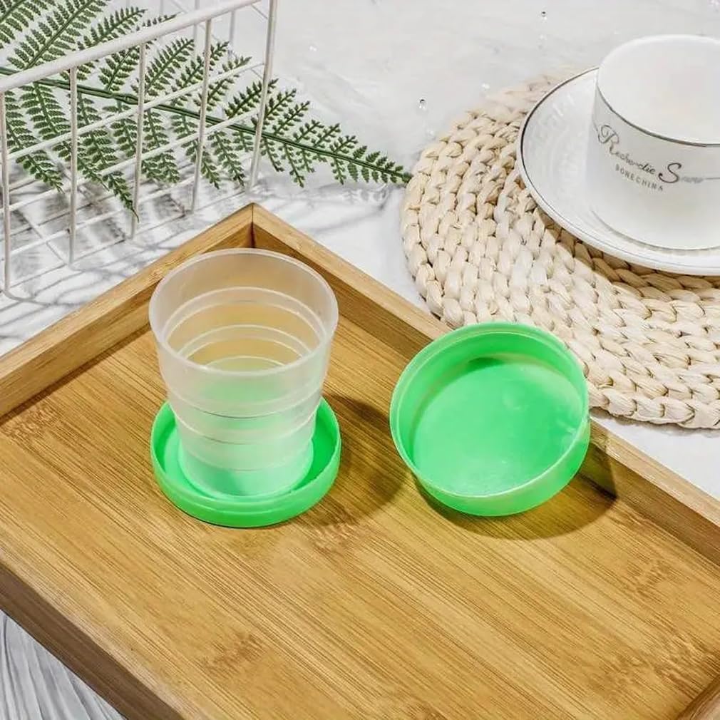 4 PZ Bicchiere Pieghevole, 115 ml, Plastica, Colori Assortiti