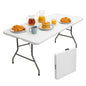 Brigros - Folding Garden Table Perfect as a Camping Table, Buffet Table, or Kitchen Table | Space-Saving Folding Suitcase Tables with Handles