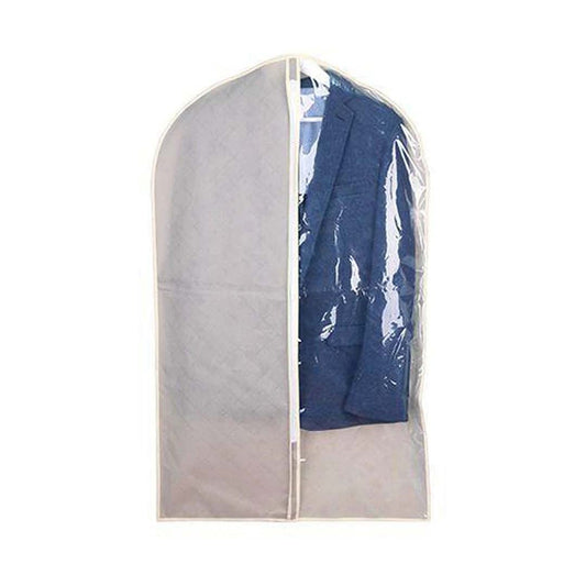 FOFO' Lot de 5 sacs de rangement de voyage en tissu non tissé avec fermeture éclair, couleur écru.