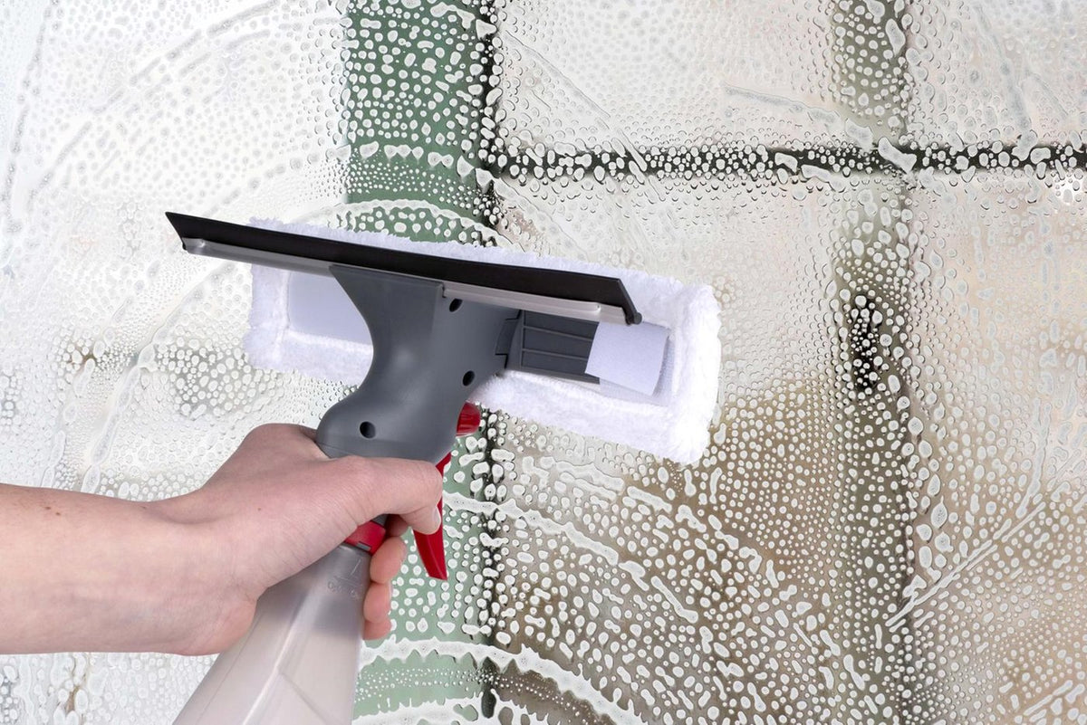 Lavavetri 3 in 1 con Spruzzino Incorporato e Panno in Microfibra, 26,5 × 25,5 cm, 240 ml