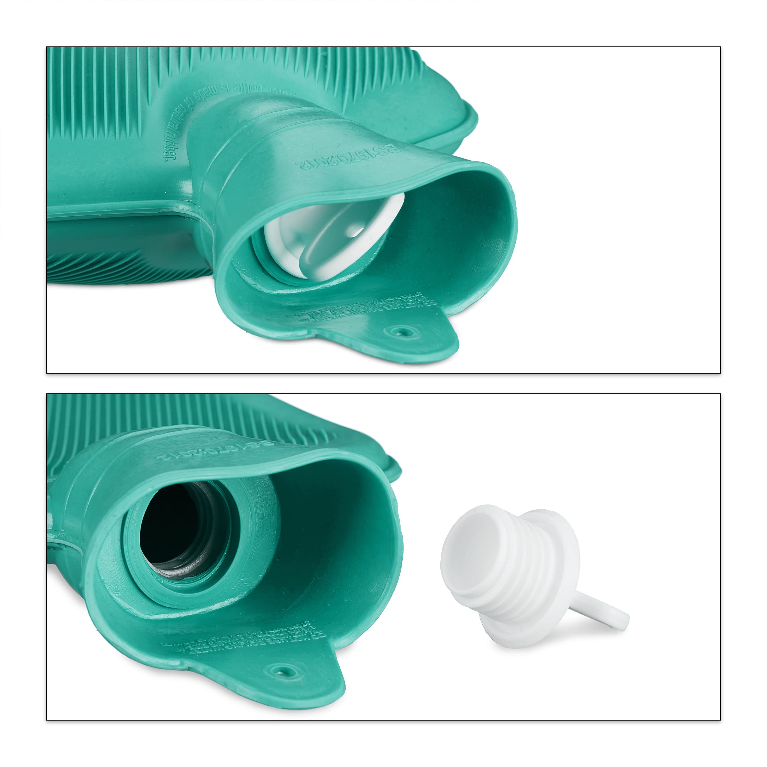 2 Lt. certified hot water bottle, double wall, assorted colors