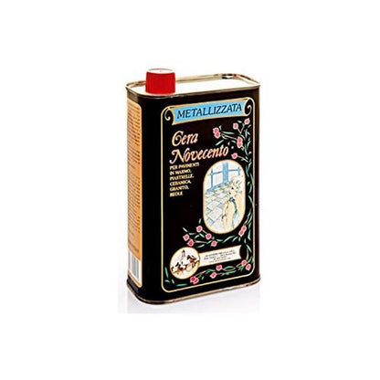 Cera Metallizzata Novecento Auto-Lucidante 1L - Protettiva per Pavimenti Marmo, Granito e Ceramica