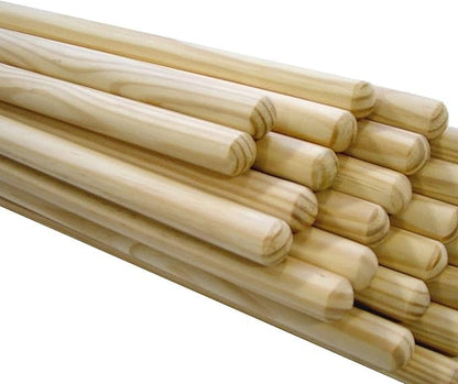 Manico in Legno Naturale, Attacco Vite Universale, per Ogni Tipo di Scopa, Spazzoloni, Spingiacqua Pratico e Robusto