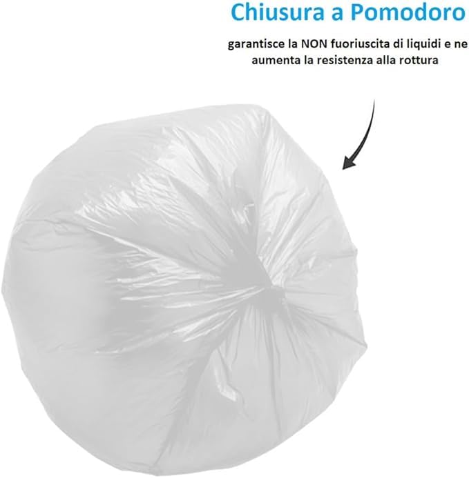 FercasaShop® 350 TRANSPARENT garbage bags, size 70x110 cm, 110 Litre capacity, bags for separate waste collection, 35 rolls of 10 pieces