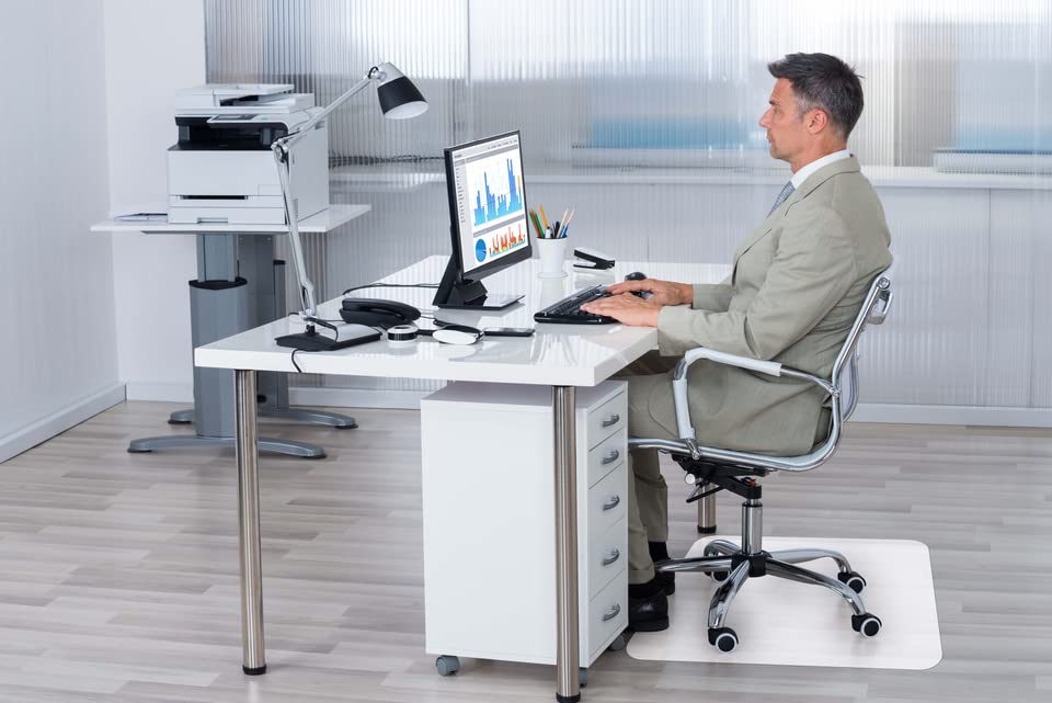 Tappetino per sedia – Protezione pavimento – 90 x 90 cm – Trasparente