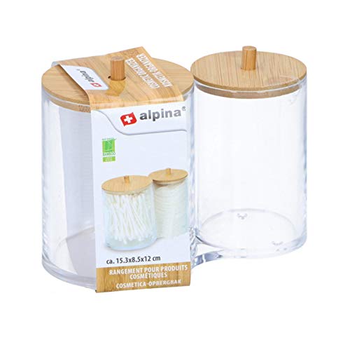 Wattenstaafjes en wadding houder Bamboe 2 pieces