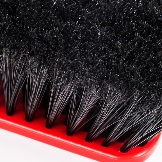 Scopa per Interni Testa Rossa - Economica in Nylon per Tutti i Pavimenti, Ideale per Piastrelle, Colore Rosso