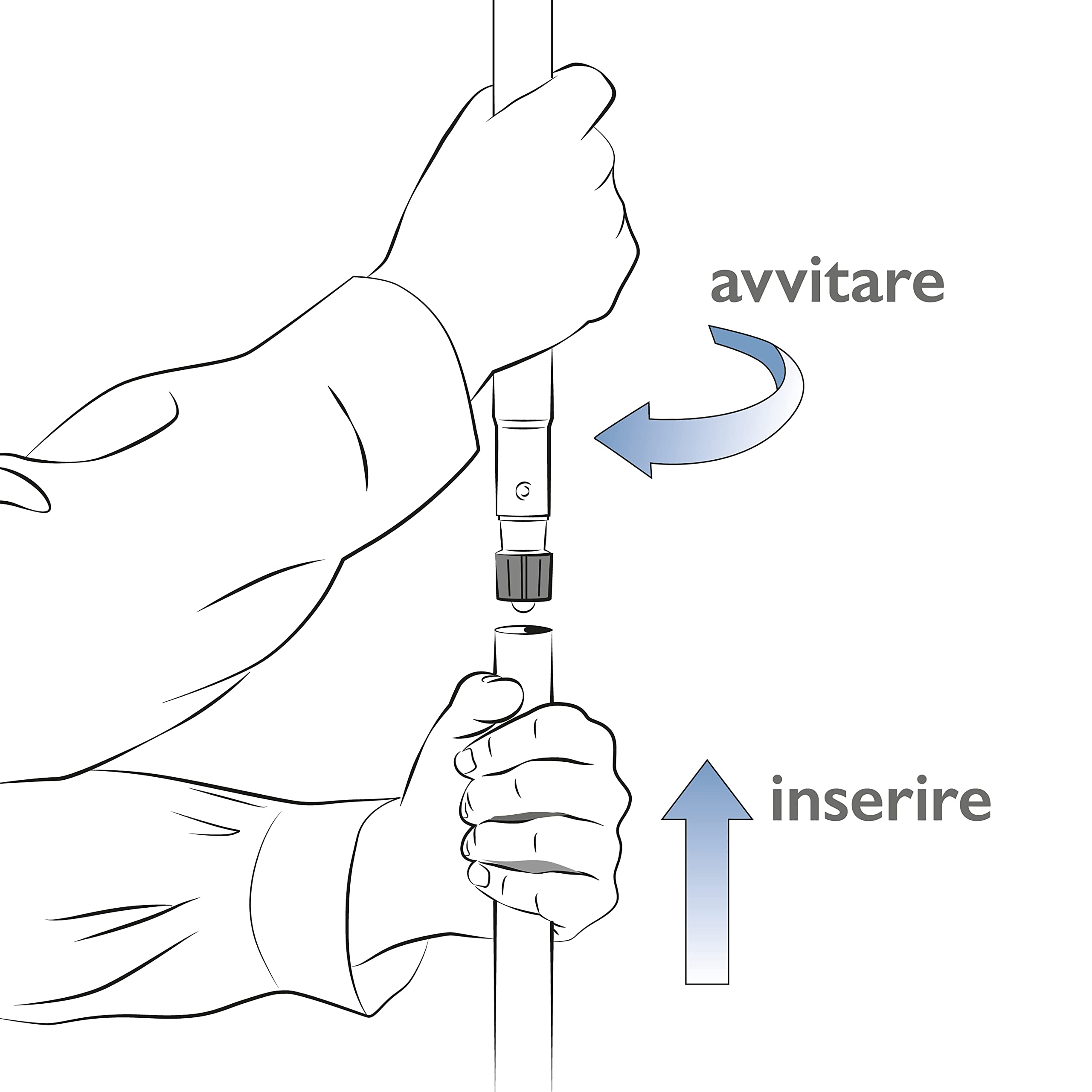 Perfect 0027As The Floor Broom Dust Cleaner with 3-Piece Handle 130cm, Base 40cm, Dust Catcher, with Bag of 20 Nets Soaked in Biodegradable Mineral Oils to Retain Dust