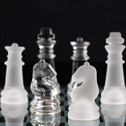 Handcrafted Crystal Glass Chess Set