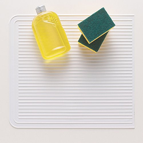 Excelsa Sink Mat, Rubber, White, 40 x 36 cm