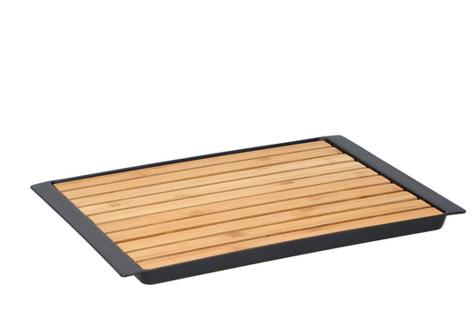 Planche à pain en bambou avec ramasse-miettes 38 x 27 cm