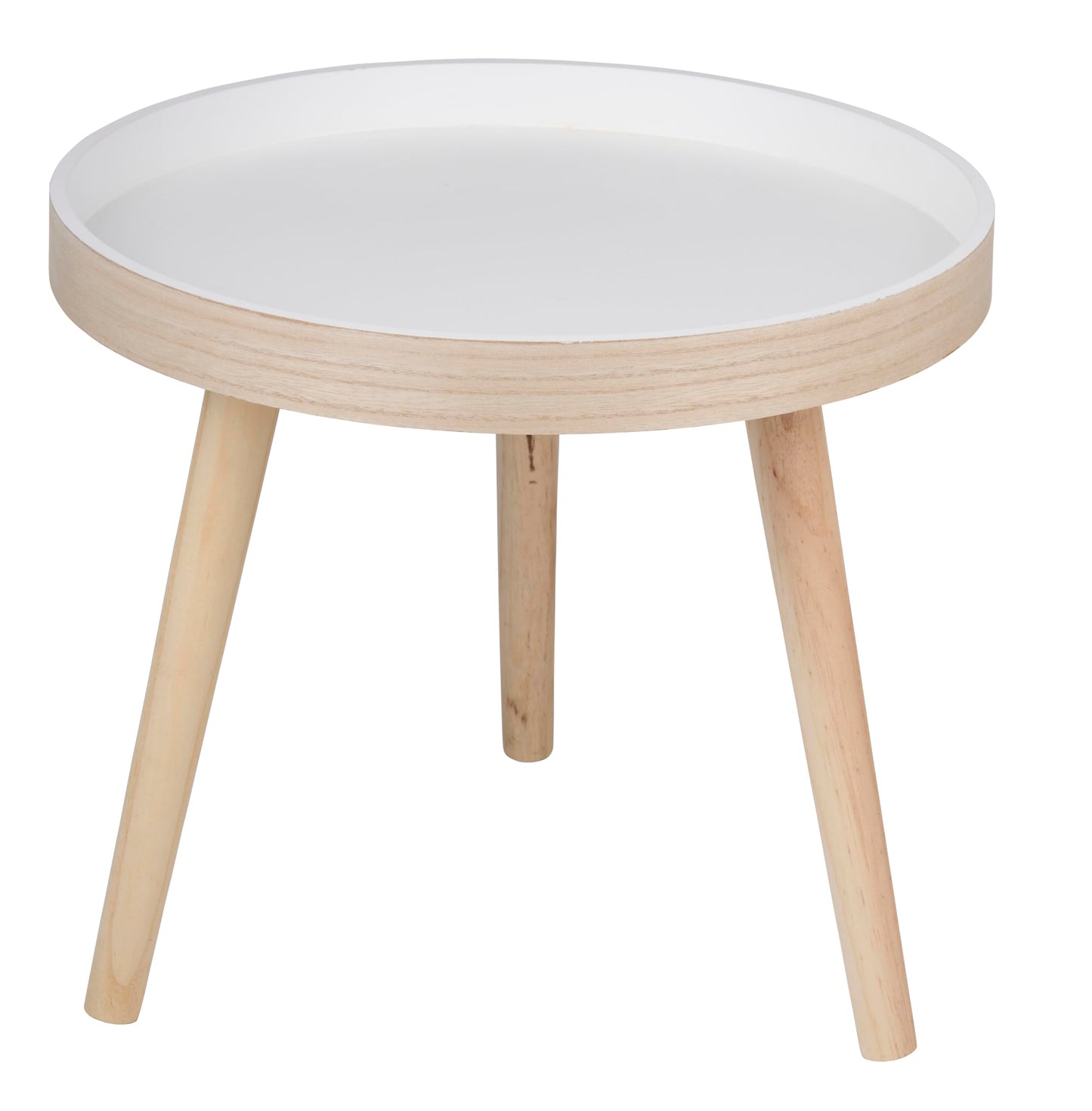 Table basse ronde en bois Ø40x36 cm - Table de chevet moderne et compacte pour salon ou chambre